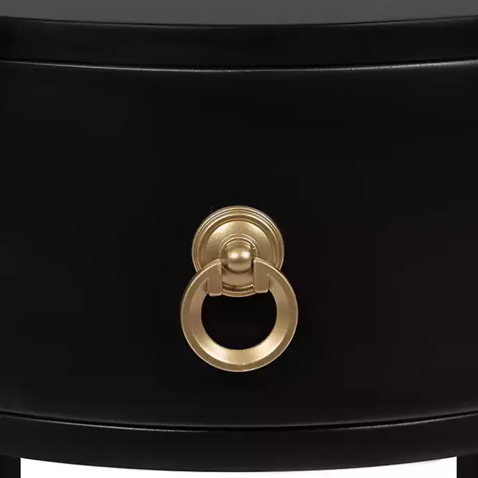 Hot Kirklands Home Round Decklyn Accent Table Black