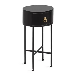 Hot Kirklands Home Round Decklyn Accent Table Black