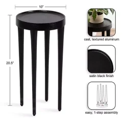 Online Kirklands Home Round Modern Cocktail Table Black