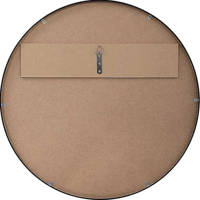 Outlet Kirklands Home Round Simple Frame Medium Wall Mirror Black