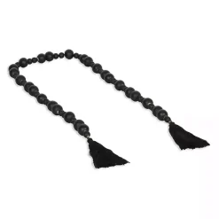 Discount Kirklands Home Round Wood Bead Tassel Garland Black