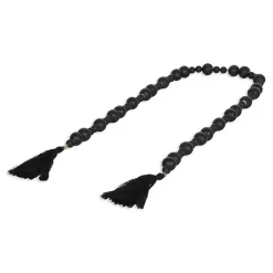 Discount Kirklands Home Round Wood Bead Tassel Garland Black