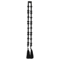 Discount Kirklands Home Round Wood Bead Tassel Garland Black