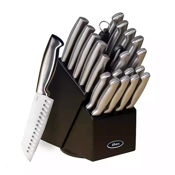 Discount Kirklands Home Black Rubberwood Block Satin 22-pc. Cutlery Set