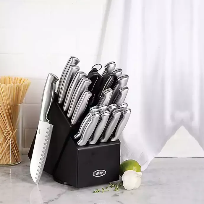 Discount Kirklands Home Black Rubberwood Block Satin 22-pc. Cutlery Set