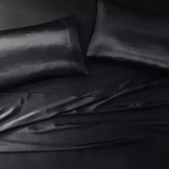 Discount Kirklands Home Satin Standard 2-pc. Pillow Case Set Black