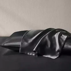 Discount Kirklands Home Satin Standard 2-pc. Pillow Case Set Black