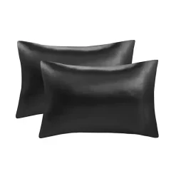 Discount Kirklands Home Satin Standard 2-pc. Pillow Case Set Black