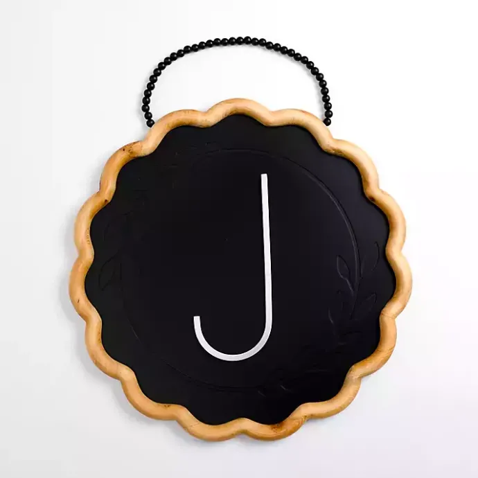 Best Kirklands Home Black Scalloped Monogram J Wall Plaque