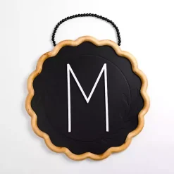 Best Kirklands Home Black Scalloped Monogram M Wall Plaque