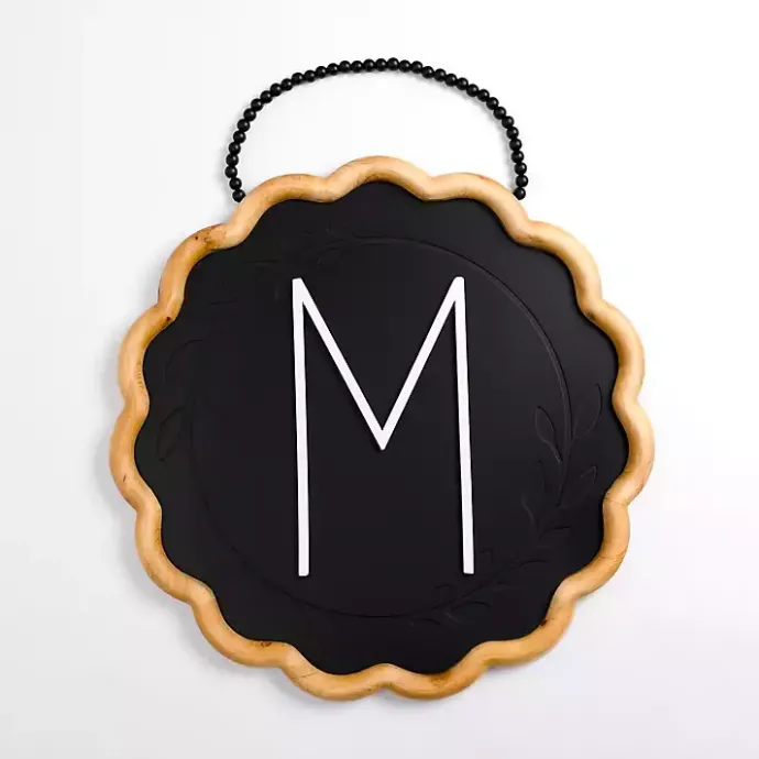 Best Kirklands Home Black Scalloped Monogram M Wall Plaque