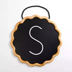 Clearance Kirklands Home Black Scalloped Monogram S Wall Plaque