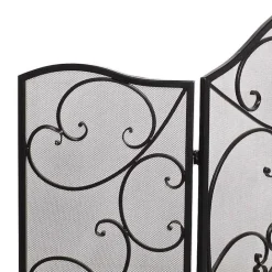 Outlet Kirklands Home Black Scroll Work Metal Fireplace Screen