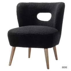 Hot Kirklands Home Sherpa Barrel Accent Chair Black