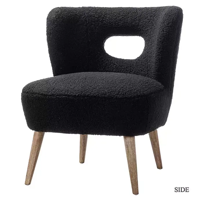 Hot Kirklands Home Sherpa Barrel Accent Chair Black