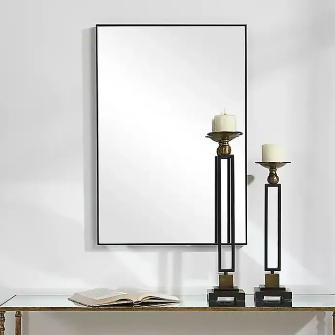 Sale Kirklands Home Simple Frame Rectangle Wall Mirror Black