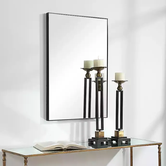 Sale Kirklands Home Simple Frame Rectangle Wall Mirror Black