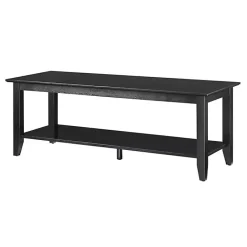 Best Kirklands Home Simple Rectangular Coffee Table Black