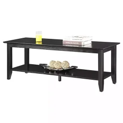 Best Kirklands Home Simple Rectangular Coffee Table Black
