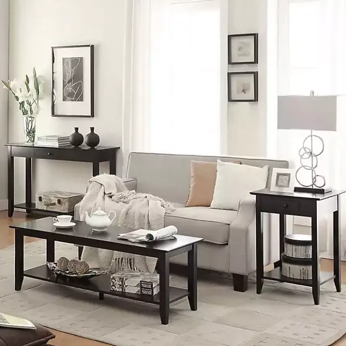 Best Kirklands Home Simple Rectangular Coffee Table Black