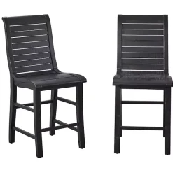 Clearance Kirklands Home Slatted Counter Stools, Set of 2 Black