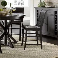 Clearance Kirklands Home Slatted Counter Stools, Set of 2 Black