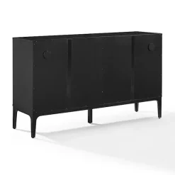 Online Kirklands Home Slatted Sliding Door Sideboard Black