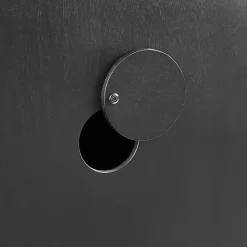 Online Kirklands Home Slatted Sliding Door Sideboard Black