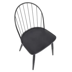 Sale Kirklands Home Spindle High Back Dining Chairs, Set of 2 Black