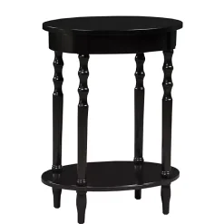 Best Kirklands Home Spindle Legs Oval Accent Table Black