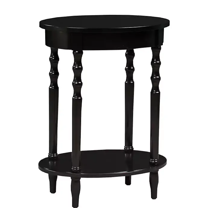 Best Kirklands Home Spindle Legs Oval Accent Table Black