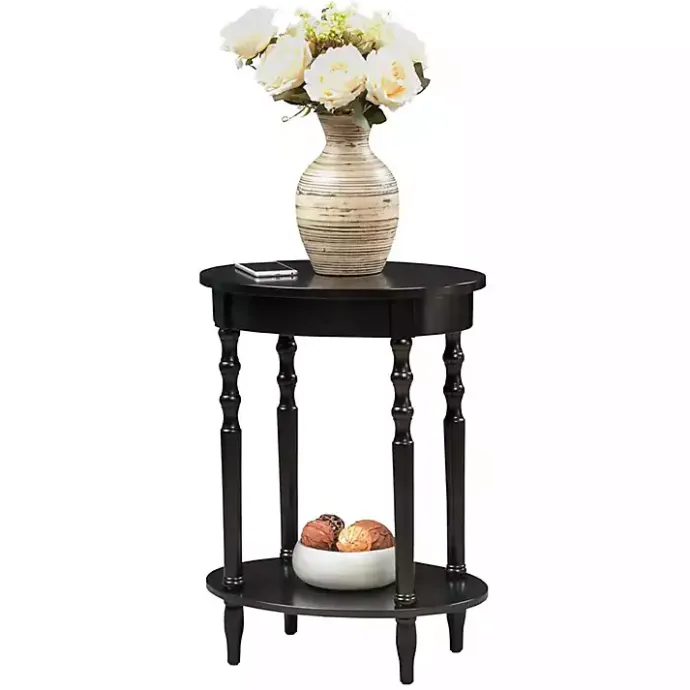Best Kirklands Home Spindle Legs Oval Accent Table Black
