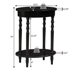 Best Kirklands Home Spindle Legs Oval Accent Table Black