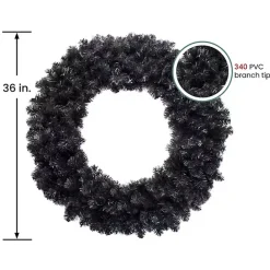New Kirklands Home Spruce Halloween Wreath Black