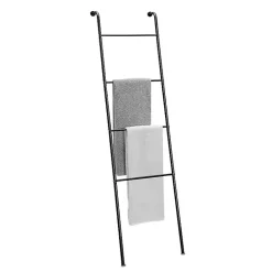 New Kirklands Home Steel 4-Bar Leaning Towel Ladder Black