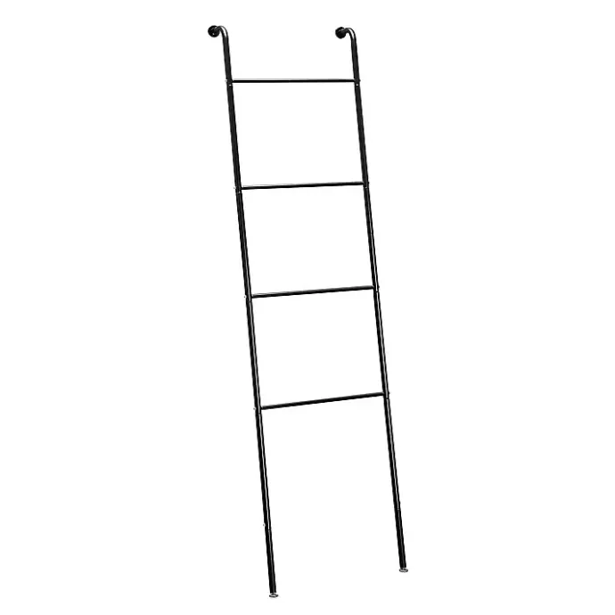 New Kirklands Home Steel 4-Bar Leaning Towel Ladder Black