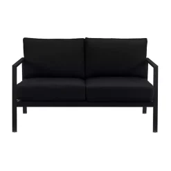 Outlet Kirklands Home Sunbrella Cushions Holland Outdoor Loveseat Black