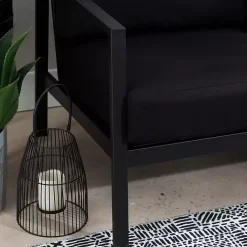 Outlet Kirklands Home Sunbrella Cushions Holland Outdoor Loveseat Black