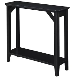 Clearance Kirklands Home Tapered Legs Rustic Console Table Black