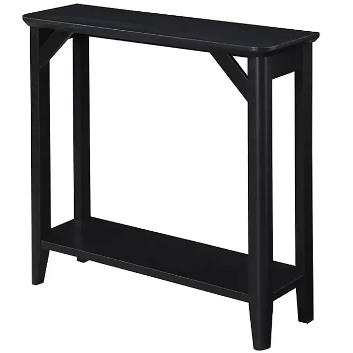 Clearance Kirklands Home Tapered Legs Rustic Console Table Black