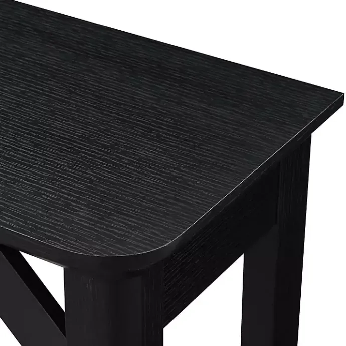 Clearance Kirklands Home Tapered Legs Rustic Console Table Black