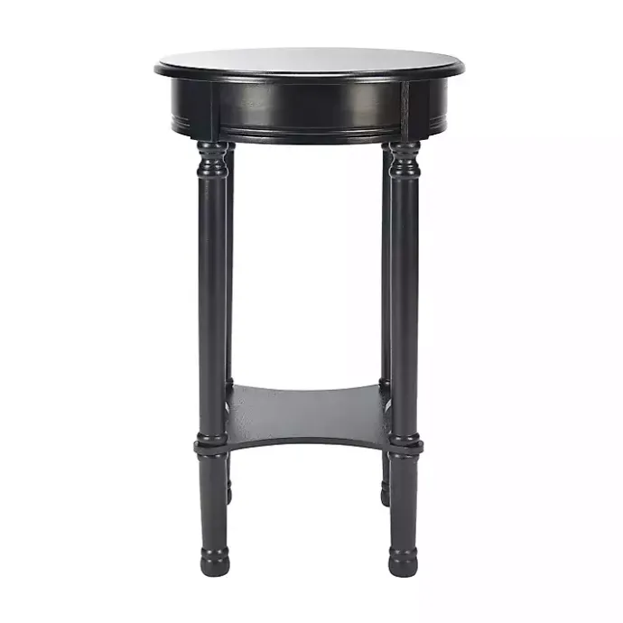 Sale Kirklands Home Tegan Round Accent Table Black