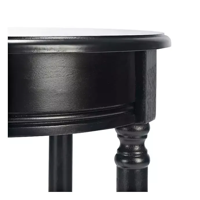 Sale Kirklands Home Tegan Round Accent Table Black