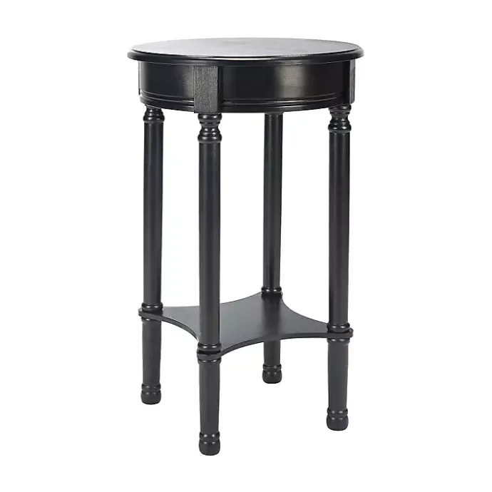 Sale Kirklands Home Tegan Round Accent Table Black