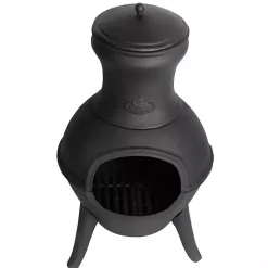 Kirklands Home Terrace Fire Heater Black