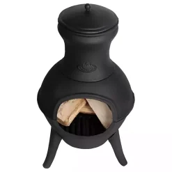 Kirklands Home Terrace Fire Heater Black