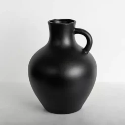 Outlet Kirklands Home Terracotta Pitcher Vase, 13 in. Black