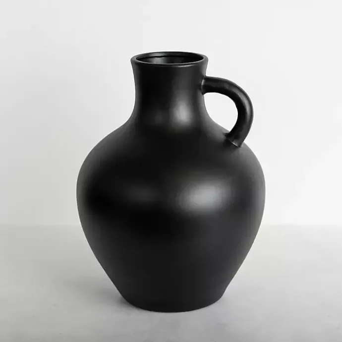 Outlet Kirklands Home Terracotta Pitcher Vase, 13 in. Black