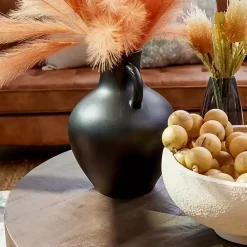 Outlet Kirklands Home Terracotta Pitcher Vase, 13 in. Black