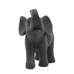 Kirklands Home Textured Elephant Statue Black